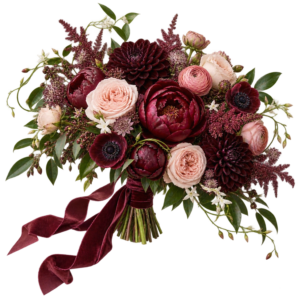 Moody merlot bouquet inspiration